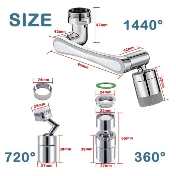 Multiple 1080° (Degree) Rotating Faucet