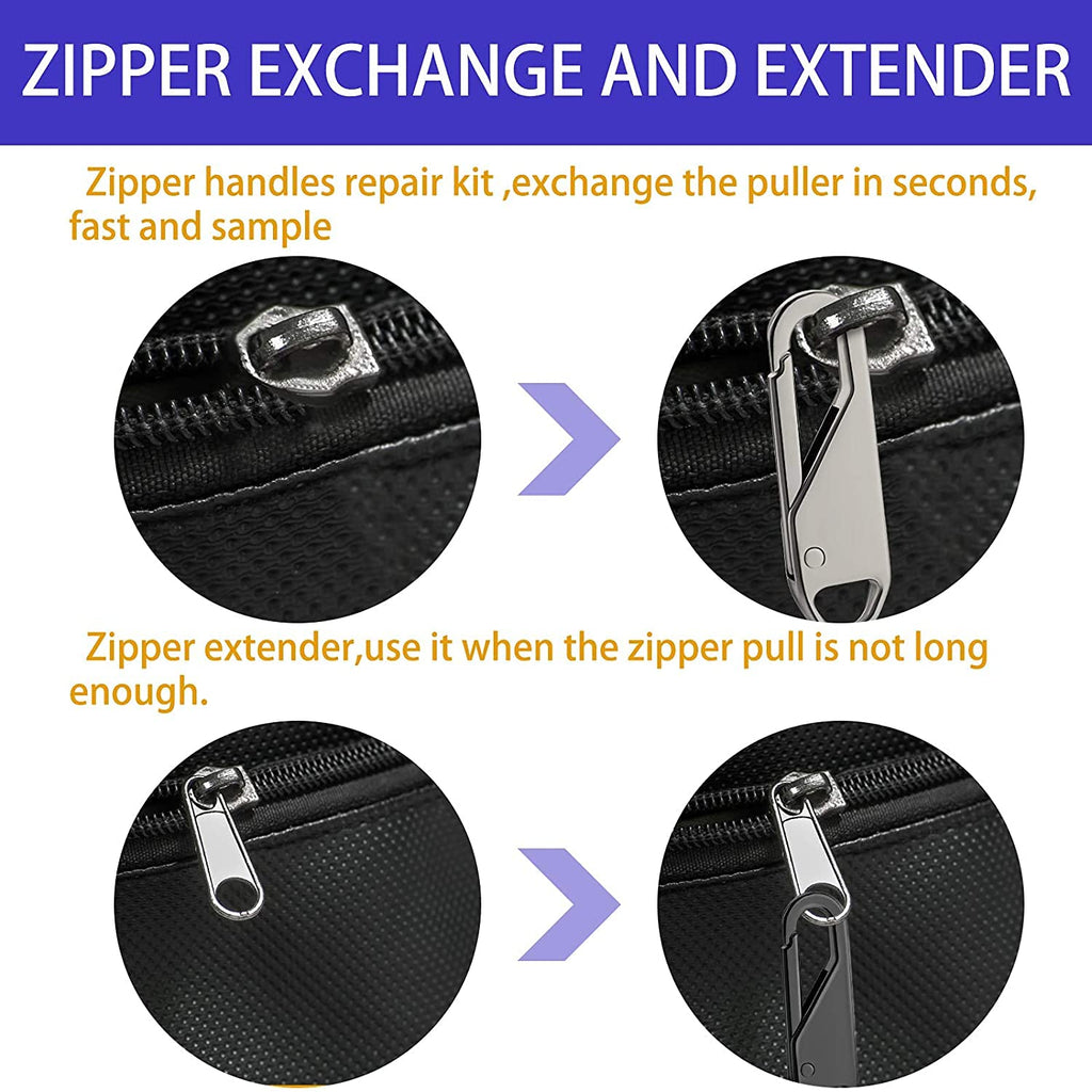 Metal Pull Replacement Zipper( Only Black ) Pack of 10