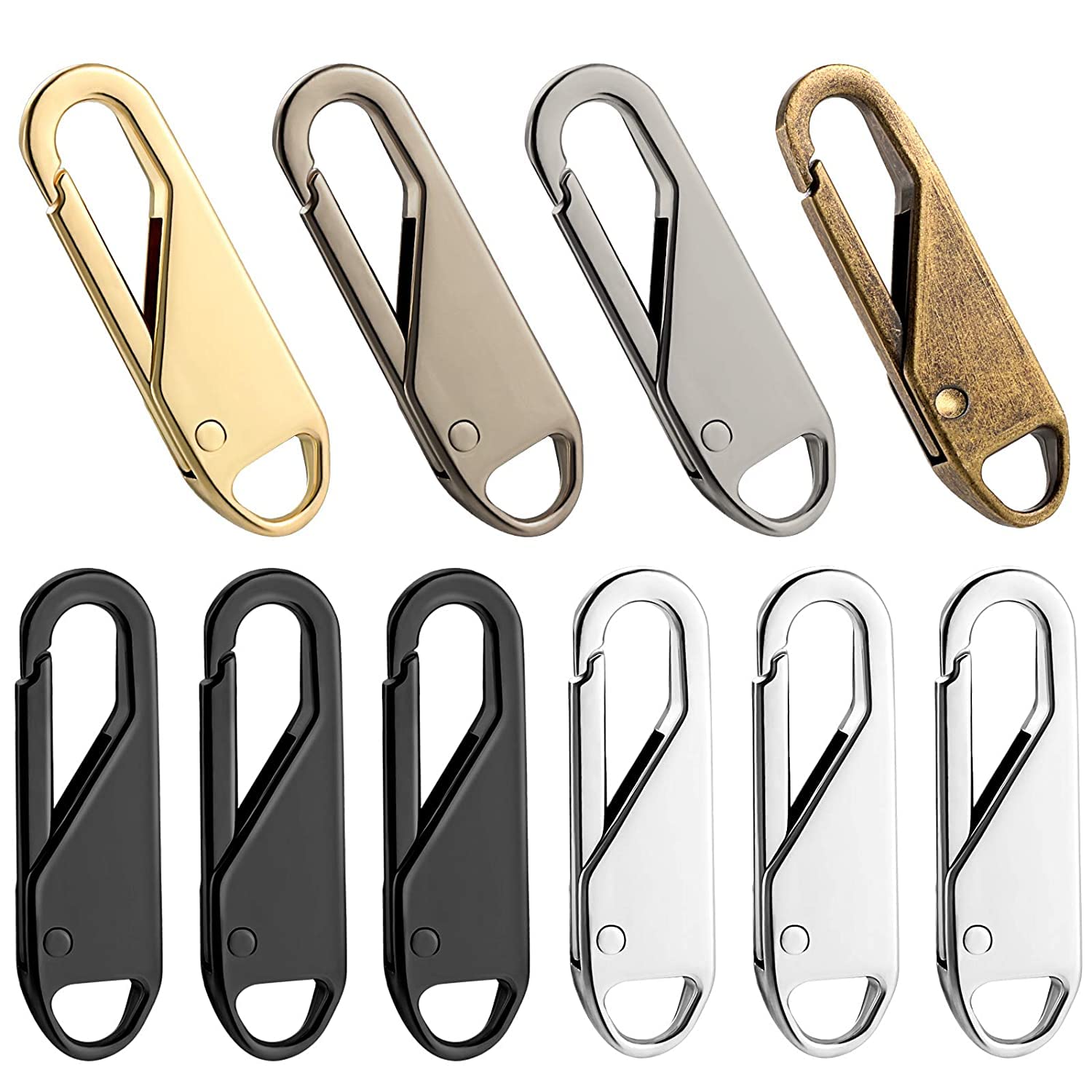 Metal Pull Replacement Zipper( Only Black ) Pack of 10