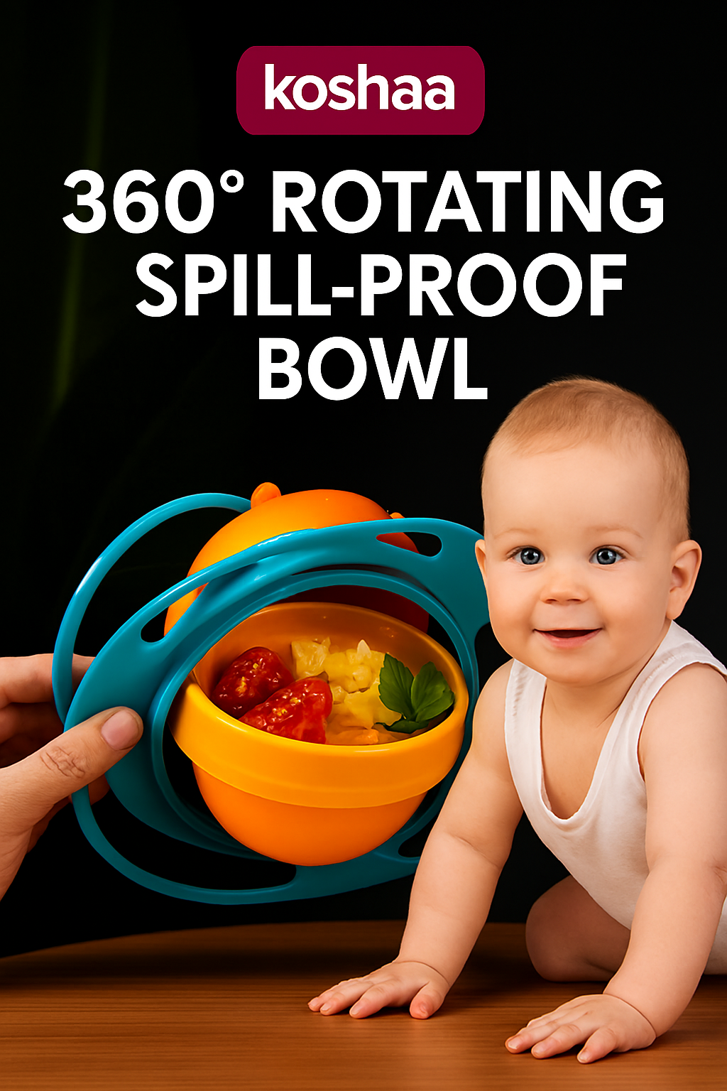 No Spill Gyro Bowl for Baby and Kids