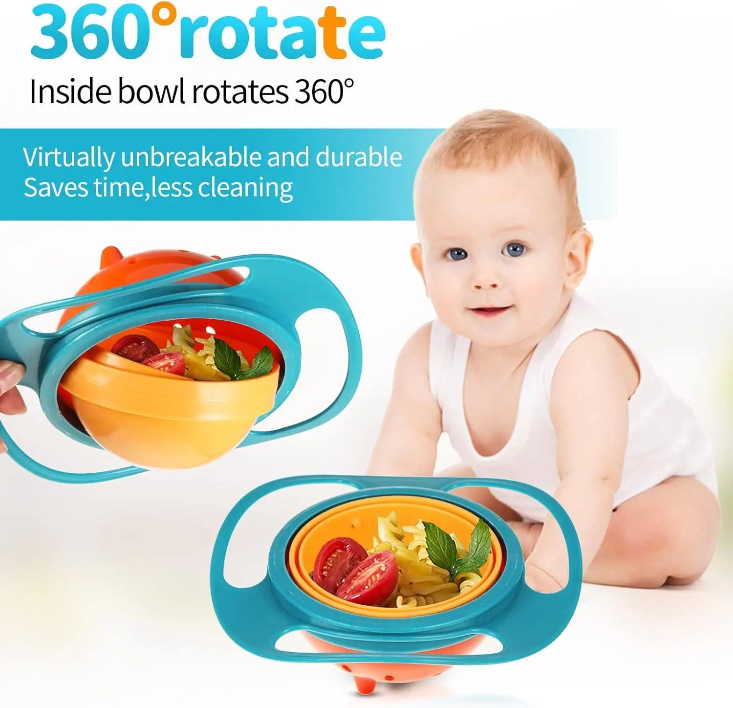No Spill Gyro Bowl for Baby and Kids