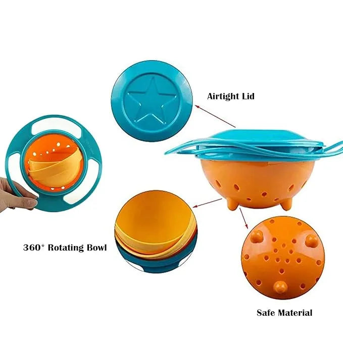 No Spill Gyro Bowl for Baby and Kids