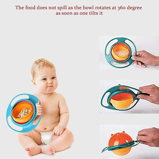 No Spill Gyro Bowl for Baby and Kids