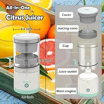Electric Citrus Juicer – Portable USB Rechargeable Juice Mate